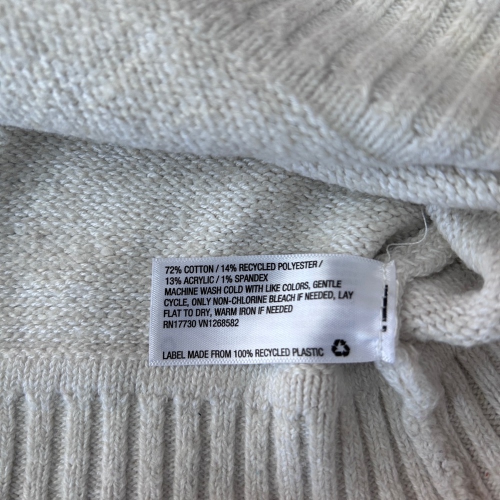 Cream Colored Half-Zip Sweater - Picture 5 of 7